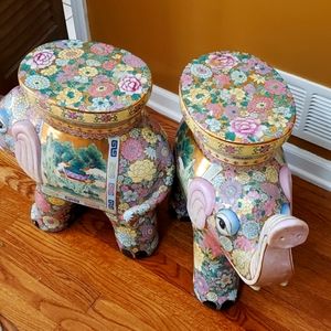 2 beautiful good luck elephants.